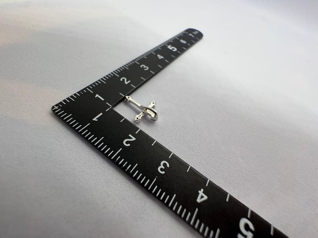 k18wg 0.05ct 刻印　クロス5pダイヤモンドトップ