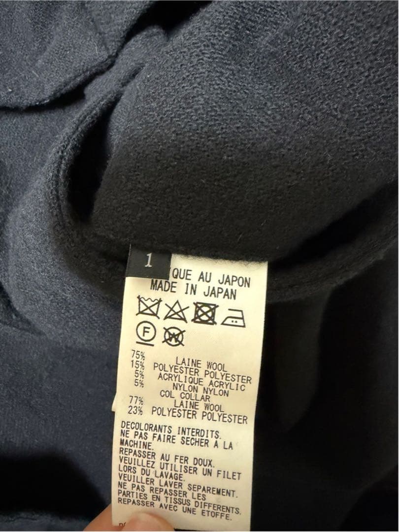 ワイズ 19AW オーバーサイズドウールコート YV-C07-107