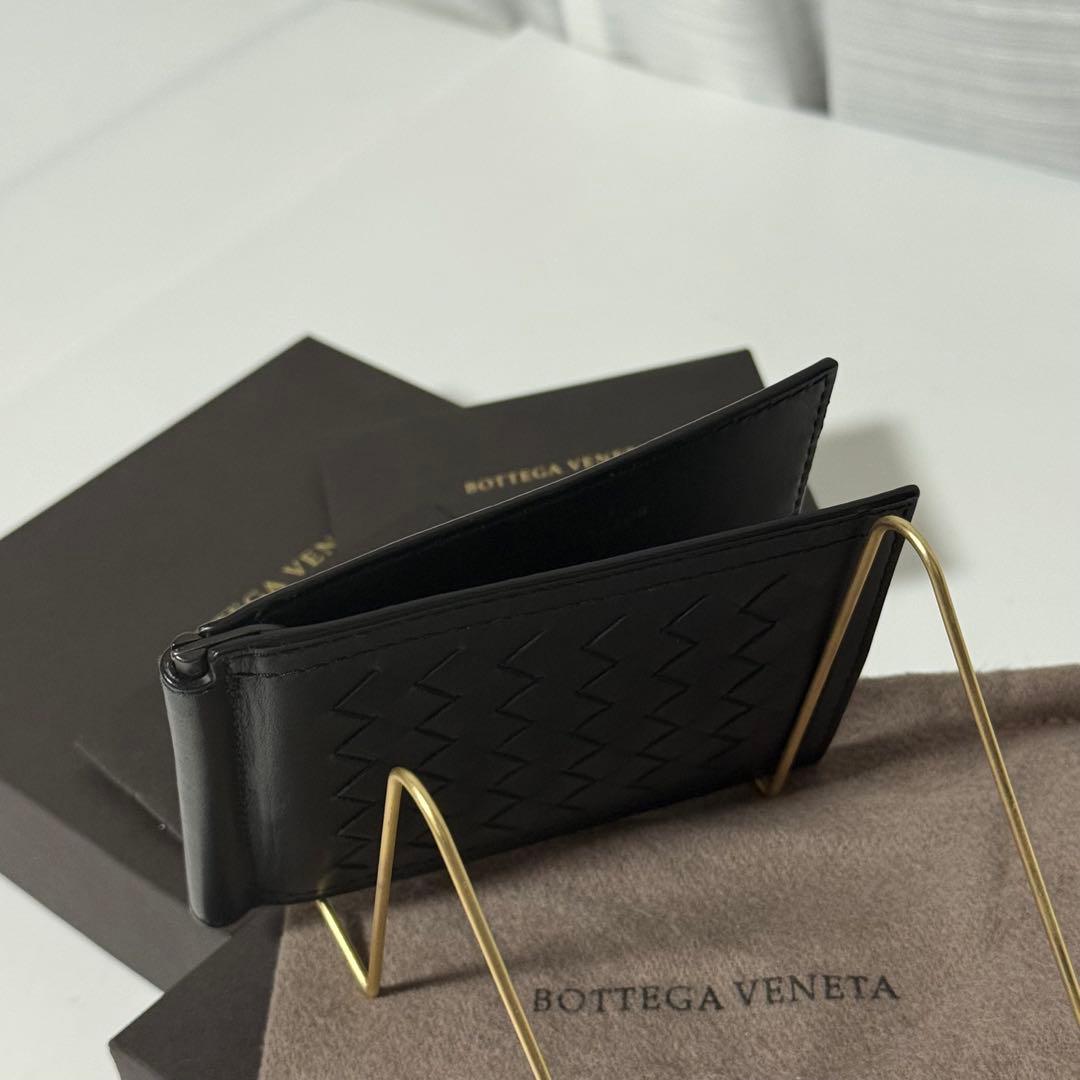 ⭐️新品未使用⭐️　ボッテガヴェネタ　イントレチャート　マネークリップ　ブラック