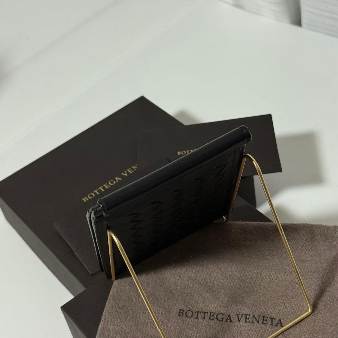 ⭐️新品未使用⭐️　ボッテガヴェネタ　イントレチャート　マネークリップ　ブラック