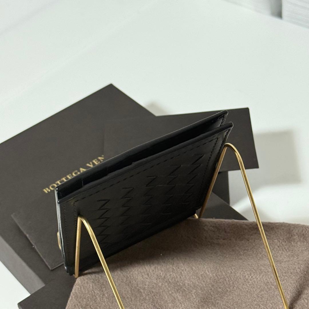 ⭐️新品未使用⭐️　ボッテガヴェネタ　イントレチャート　マネークリップ　ブラック