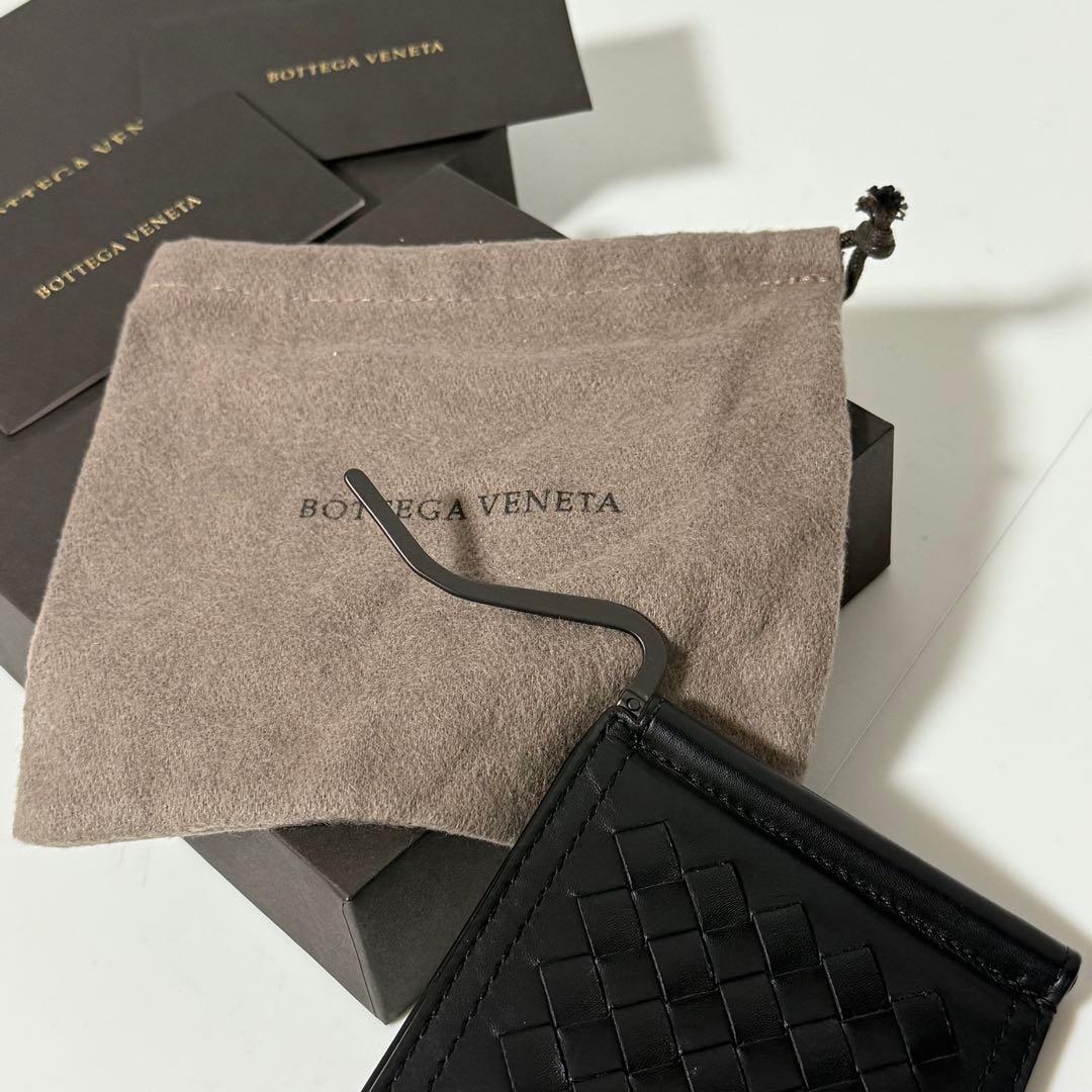 ⭐️新品未使用⭐️　ボッテガヴェネタ　イントレチャート　マネークリップ　ブラック