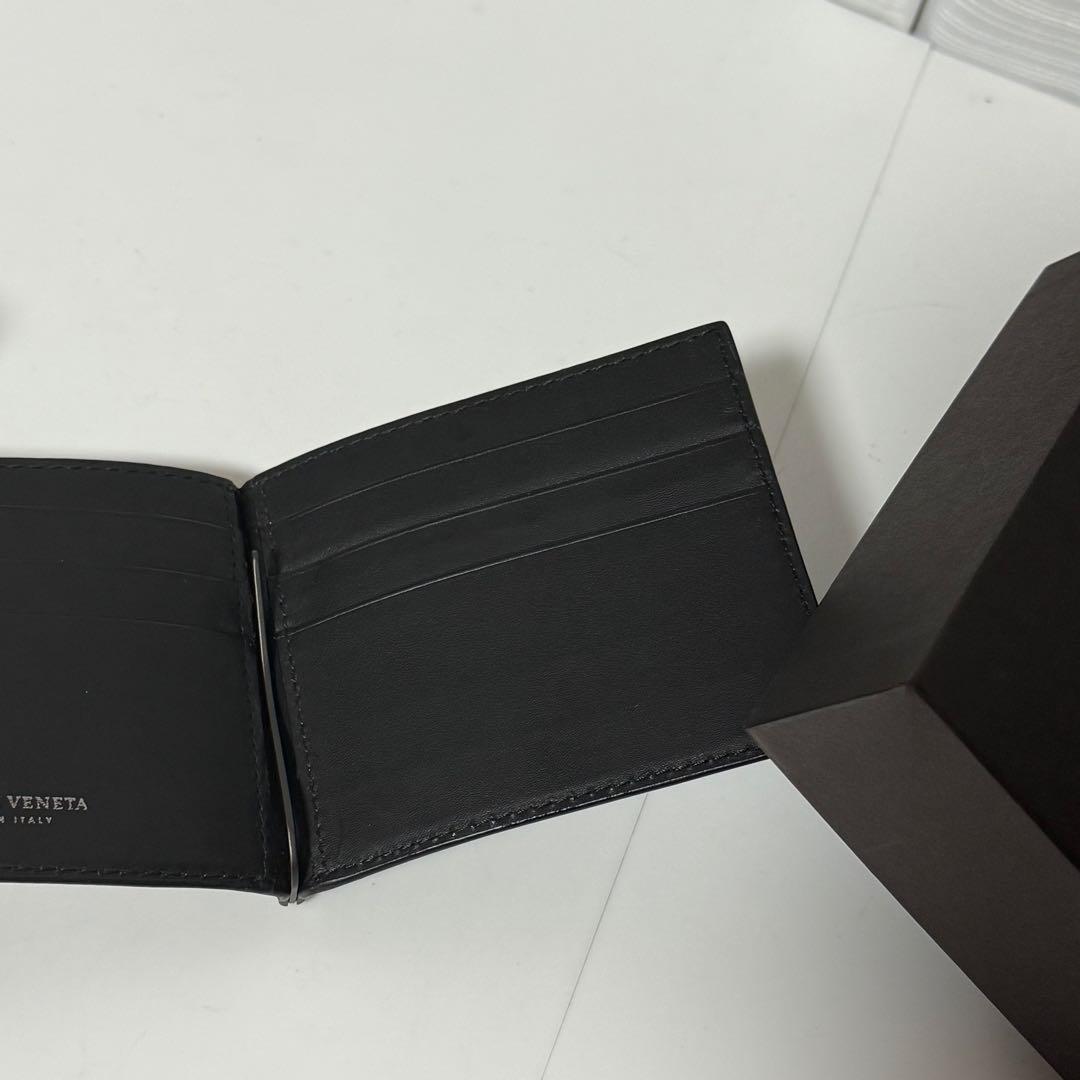 ⭐️新品未使用⭐️　ボッテガヴェネタ　イントレチャート　マネークリップ　ブラック