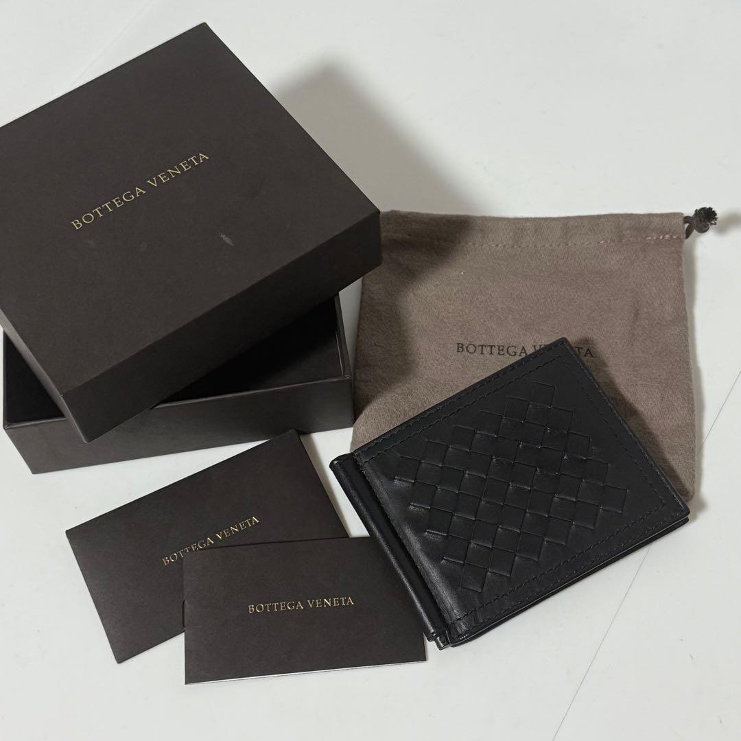 ⭐️新品未使用⭐️　ボッテガヴェネタ　イントレチャート　マネークリップ　ブラック