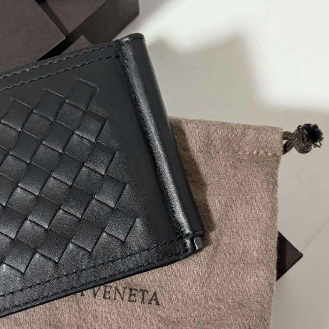 ⭐️新品未使用⭐️　ボッテガヴェネタ　イントレチャート　マネークリップ　ブラック