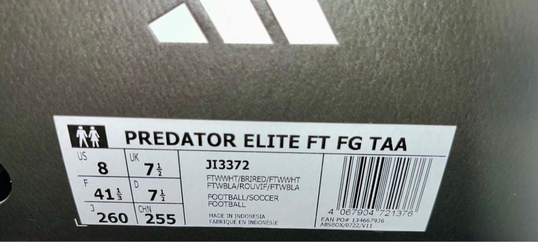 プレデター Elite FT FG TAA 26cm adidas JI3372