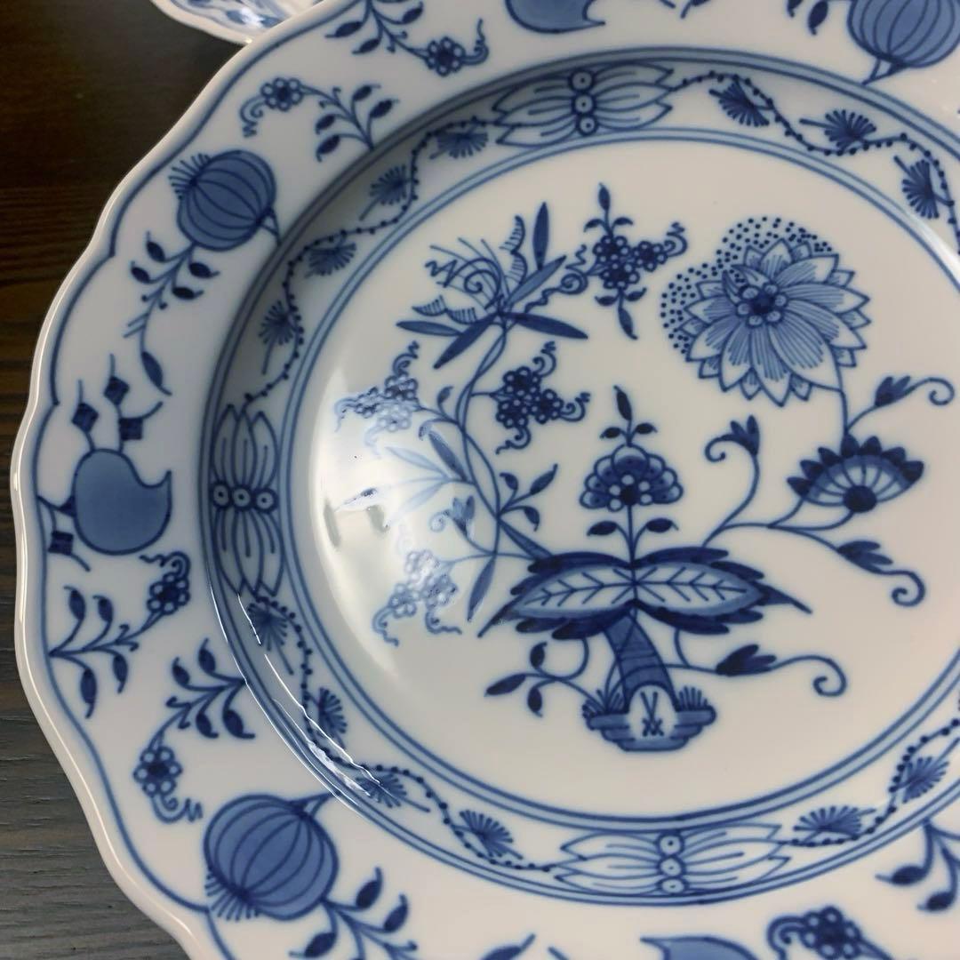 未使用保管品☆マイセン ブルーオニオン20cmプレート2枚一級品