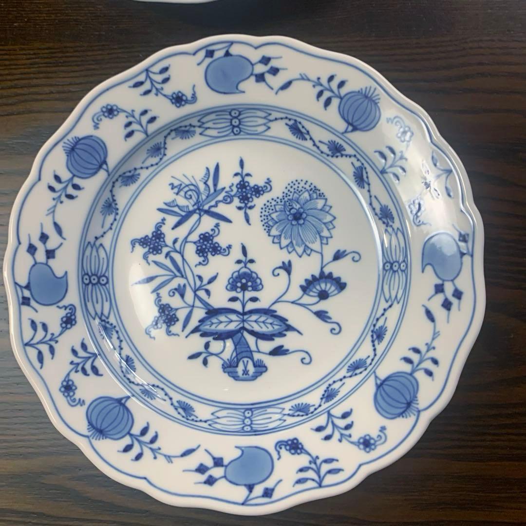 未使用保管品☆マイセン ブルーオニオン20cmプレート2枚一級品