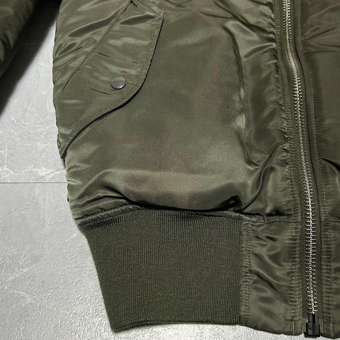 【ALPHA】訳アリ美品 MA-1 フライトジャケット カーキ 赤タグ付き L