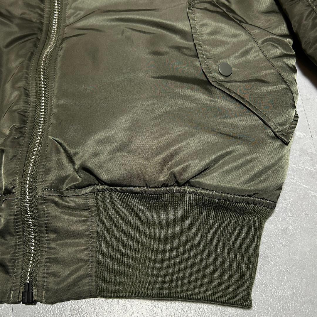 【ALPHA】訳アリ美品 MA-1 フライトジャケット カーキ 赤タグ付き L