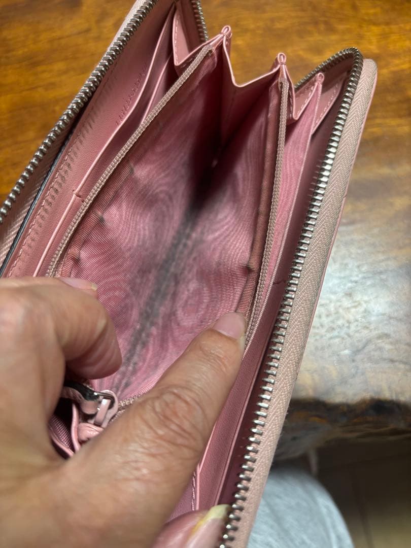 値下げ　GUCCI ピンク 長財布 ダブルGロゴ マーモント キルティングレザー