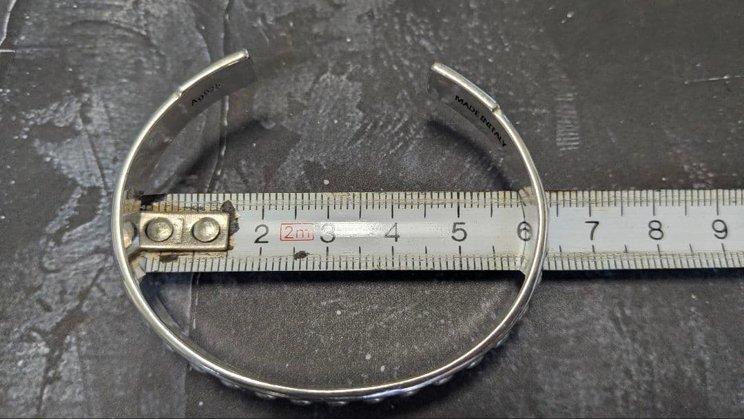 ②【Maid in italy】アレキサンダーマックイーン シルバー バングル