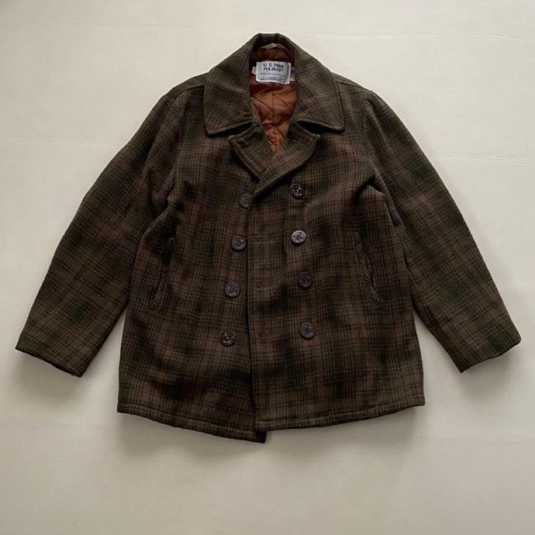 希少カラー Schott 740N　Pコート 40チェック