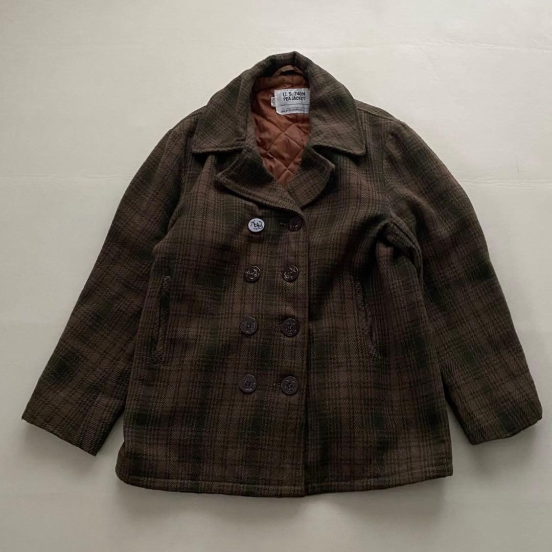 希少カラー Schott 740N　Pコート 40チェック