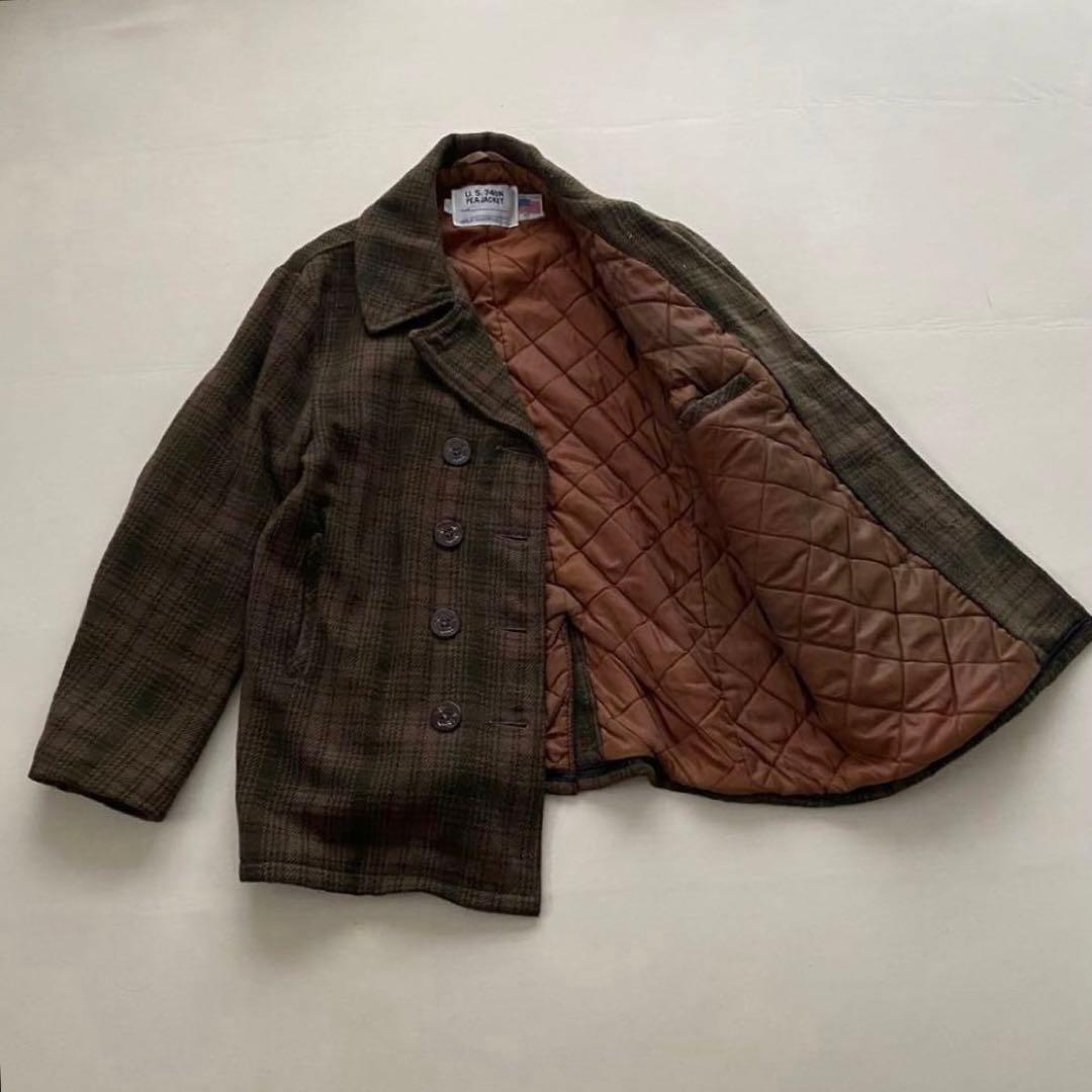 希少カラー Schott 740N　Pコート 40チェック