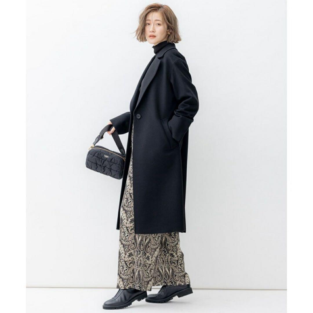 極美品 23区 ウールカシミヤビーバー 滝沢眞規子さん着用 ブラック コート
