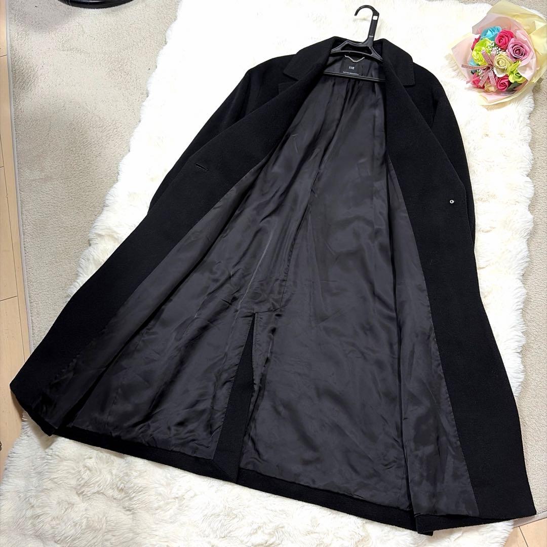 極美品 23区 ウールカシミヤビーバー 滝沢眞規子さん着用 ブラック コート
