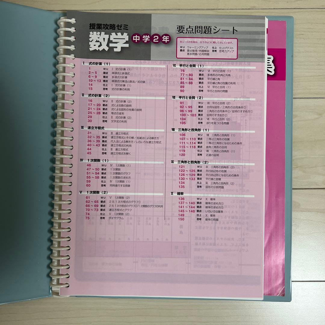 中学2年　授業攻略ゼミ　Mighty Navi　6教科セット国数社（地・歴）理英