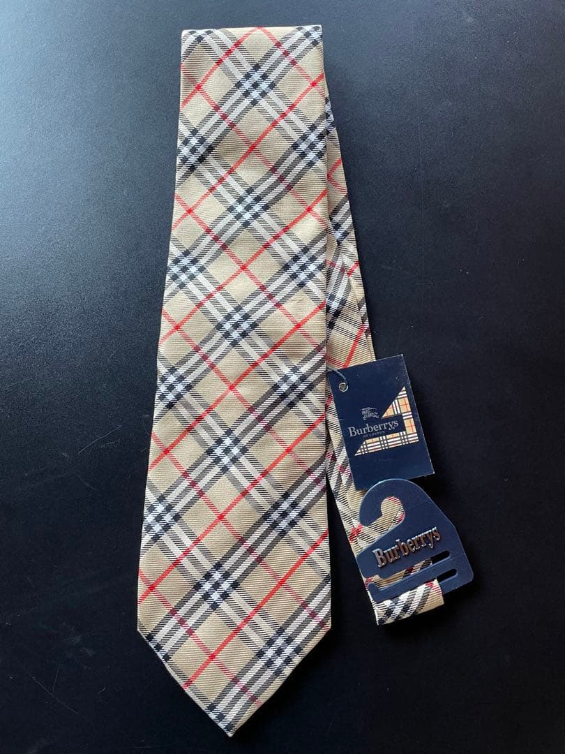 【新品タグ付】Burberry ノバチェック　ヴィンテージ　シルクネクタイ