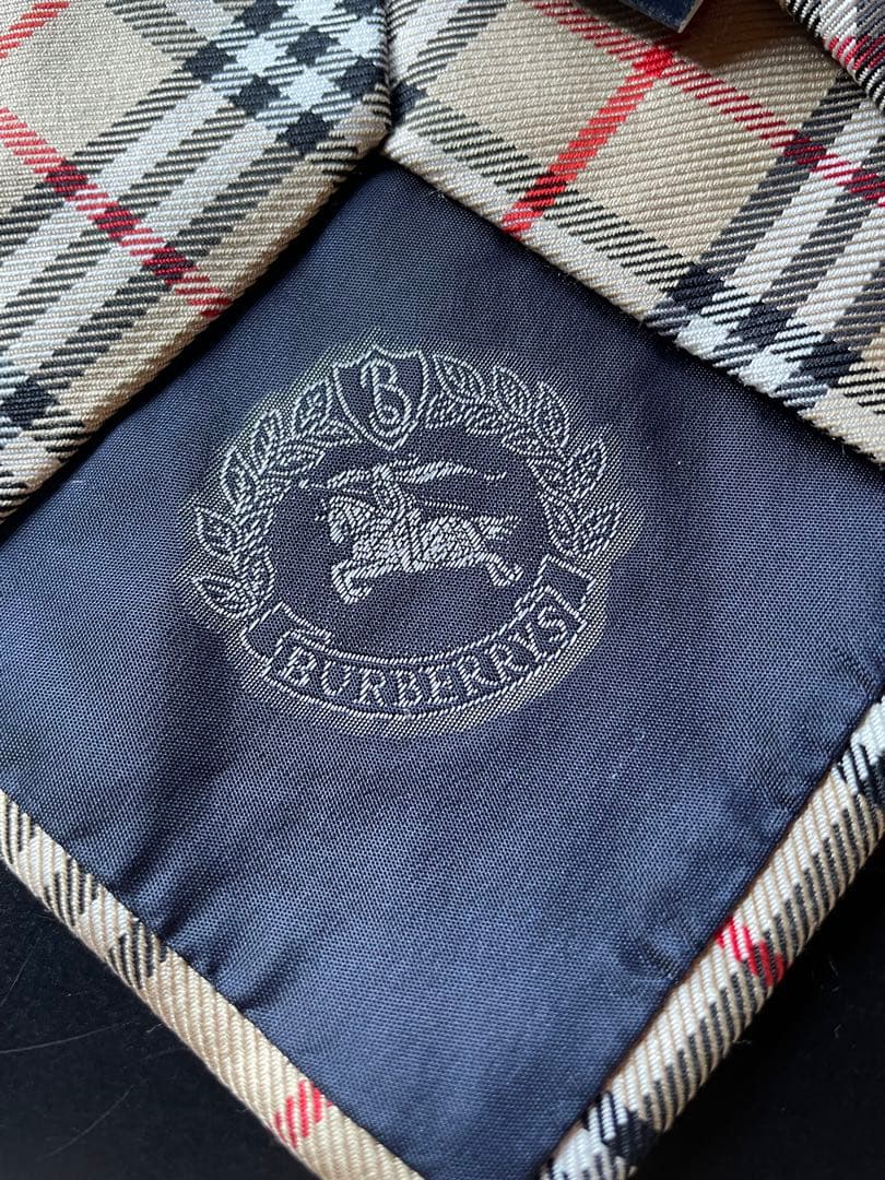 【新品タグ付】Burberry ノバチェック　ヴィンテージ　シルクネクタイ