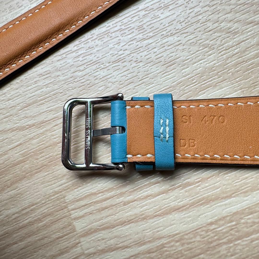 2363 Apple Watch エルメス　ブルージーン　ドゥブルトゥール　二重
