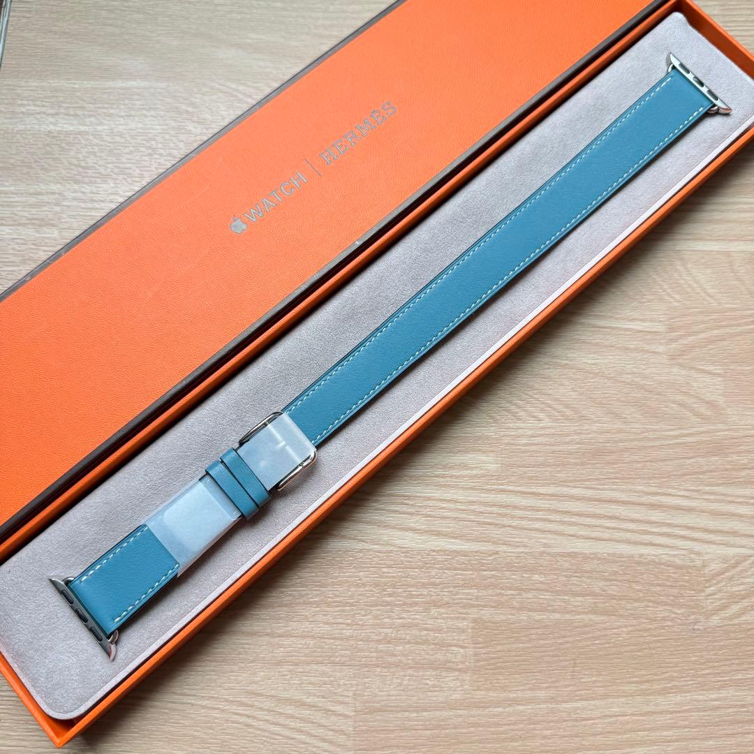 2363 Apple Watch エルメス　ブルージーン　ドゥブルトゥール　二重