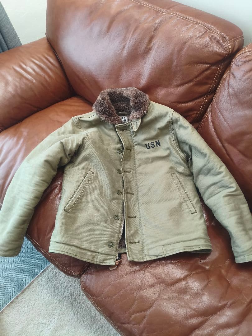 HOUSTON N-1 デッキジャケット 5N-1X TANカラー