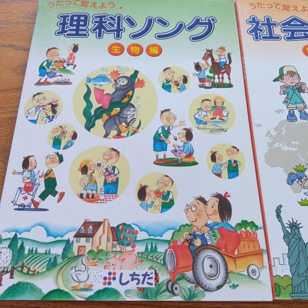 しちだソング　5冊セットCD付き　理科ソング・社会科ソングセット
