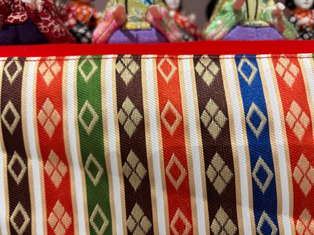 新品未使用　木目込み　雛人形　15人飾り　①