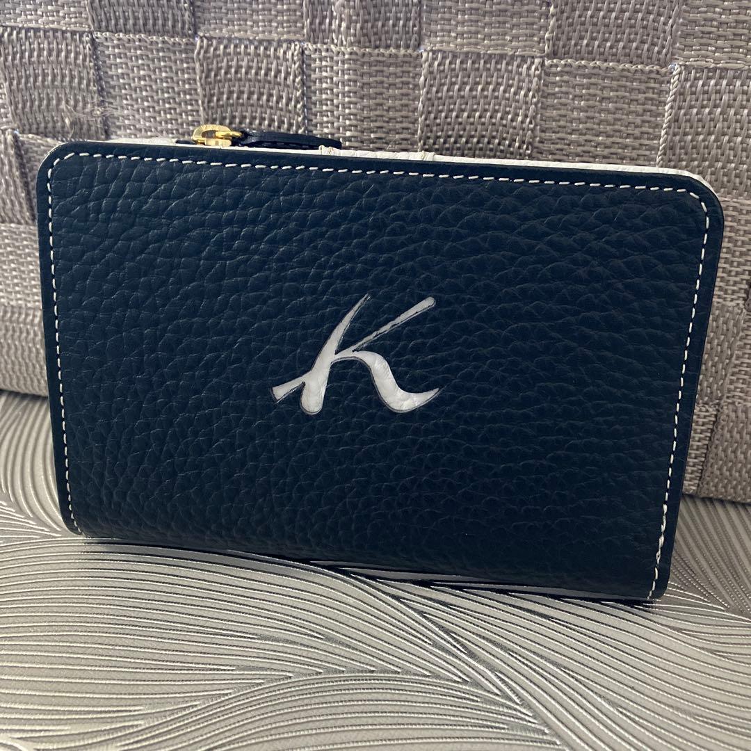 キタムラKitamura 二つ折り財布 ネイビー レザー　新品未使用