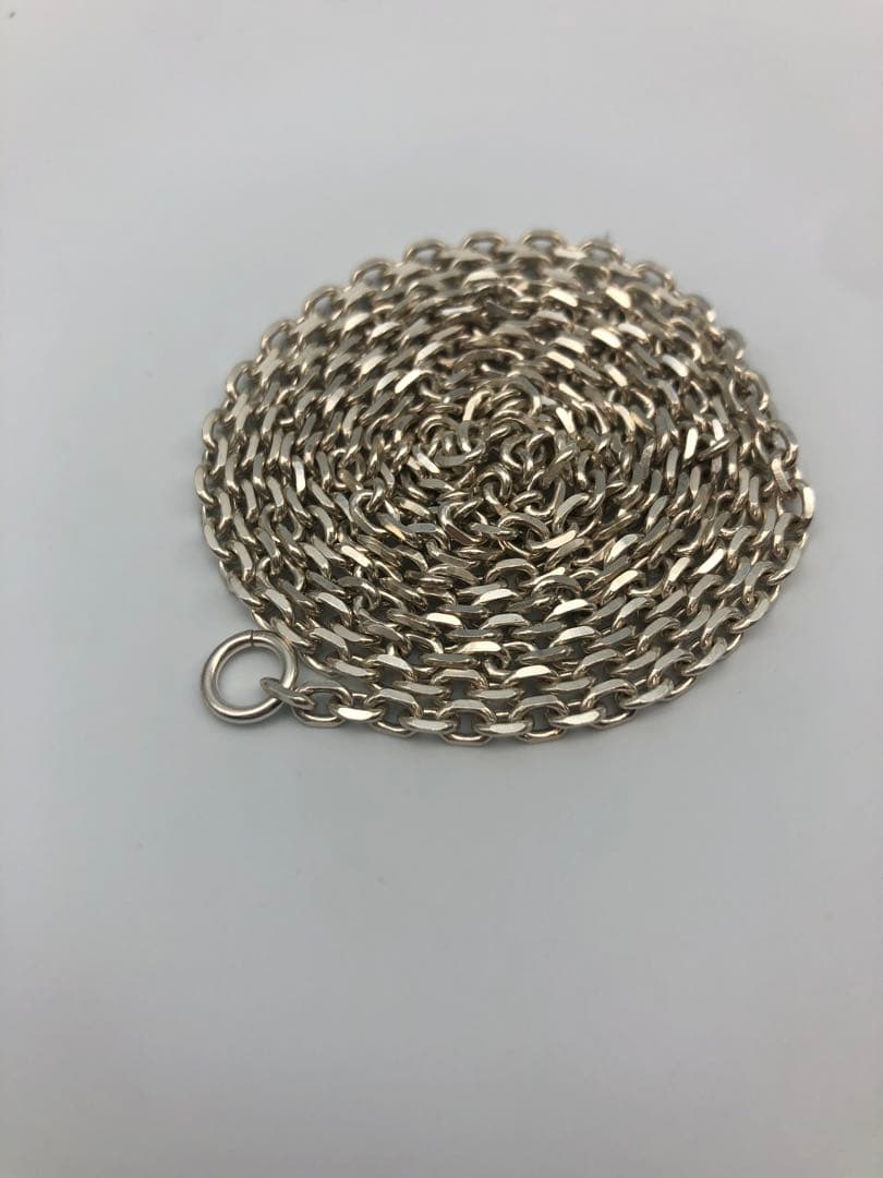 細角 太角 チェーン silver シルバー 925 ネックレス 幅 4mm