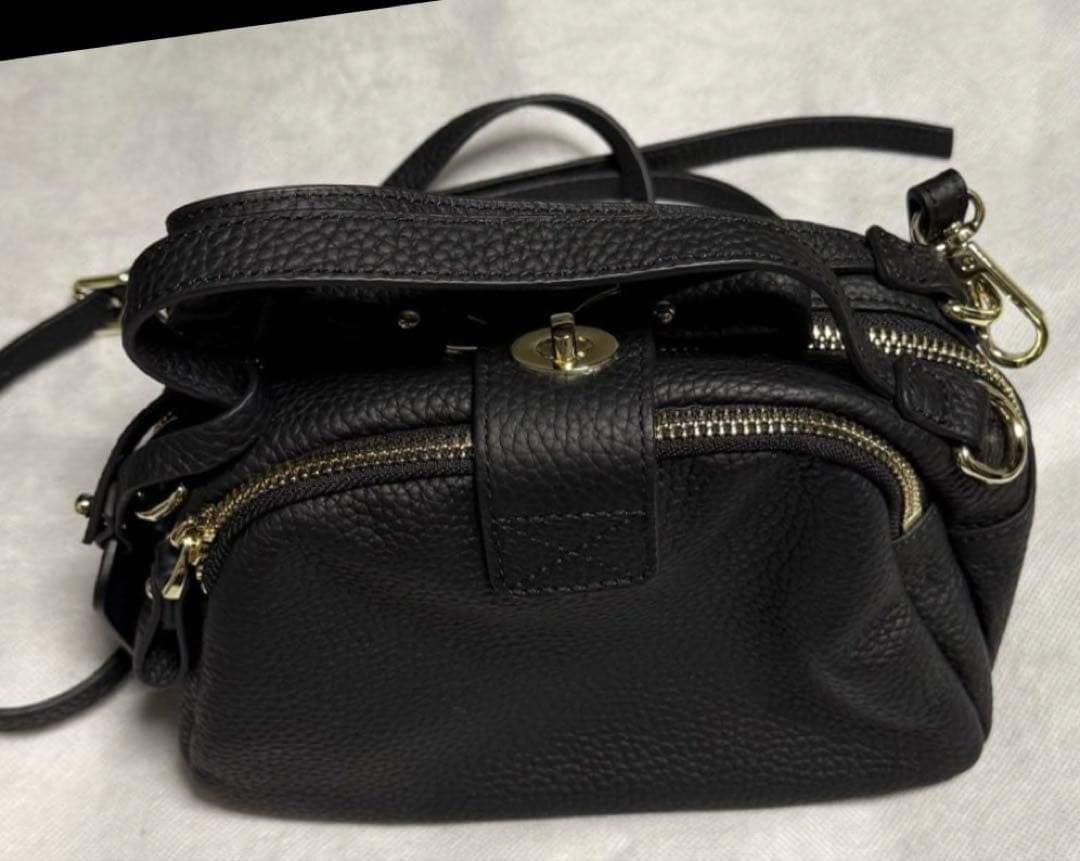 HAYNI Baby Loche ブラック ショルダーバッグ　革