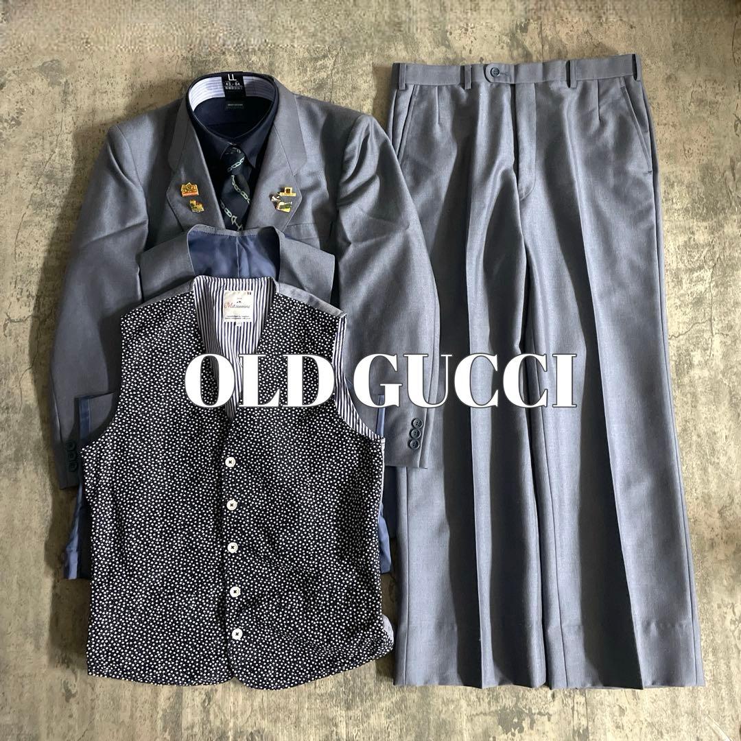 初*者様 超特価 4ピース ヴィンテージ シングルスーツOLD GUCCI ネク