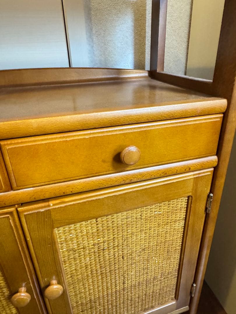 オールドカリモク　電話台　FAX台　キャビネット　レトロ　送料込み匿名発送