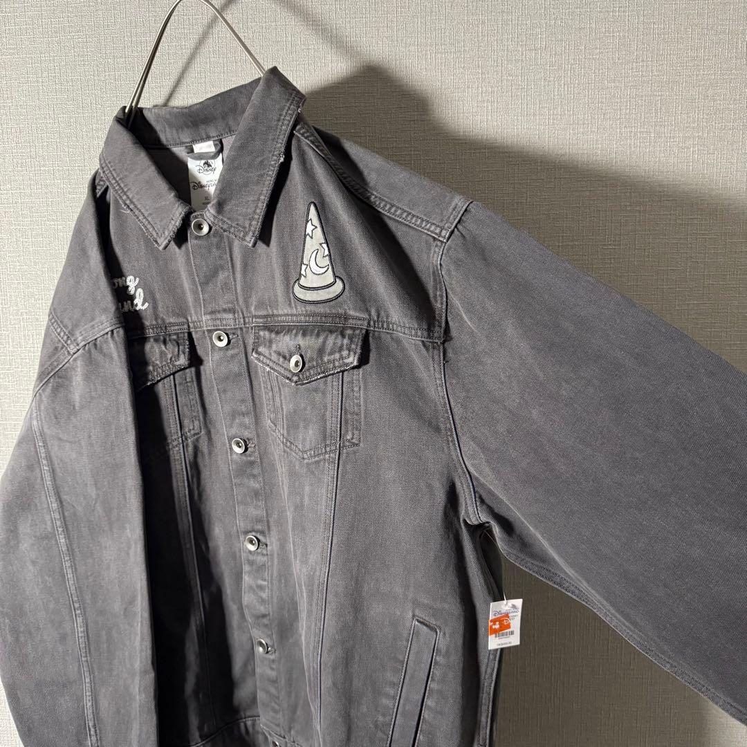 【タグ付】香港ディズニー ファンタジア ヴィンテージ加工 デニムジャケット XL