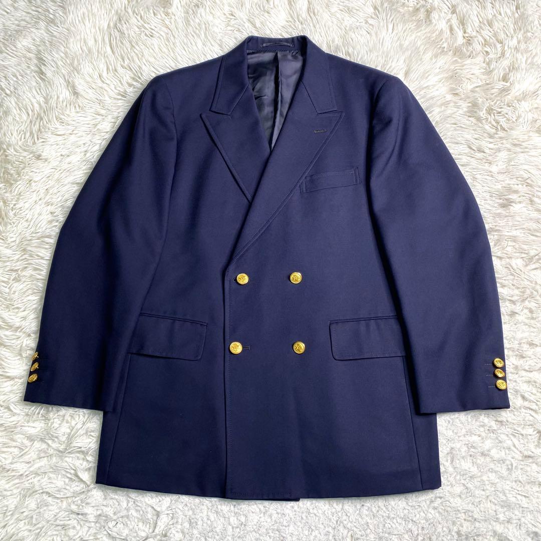 美品✨J.PRESS テーラード 紺ブレ ダブル ウール L 金ボタン メンズ