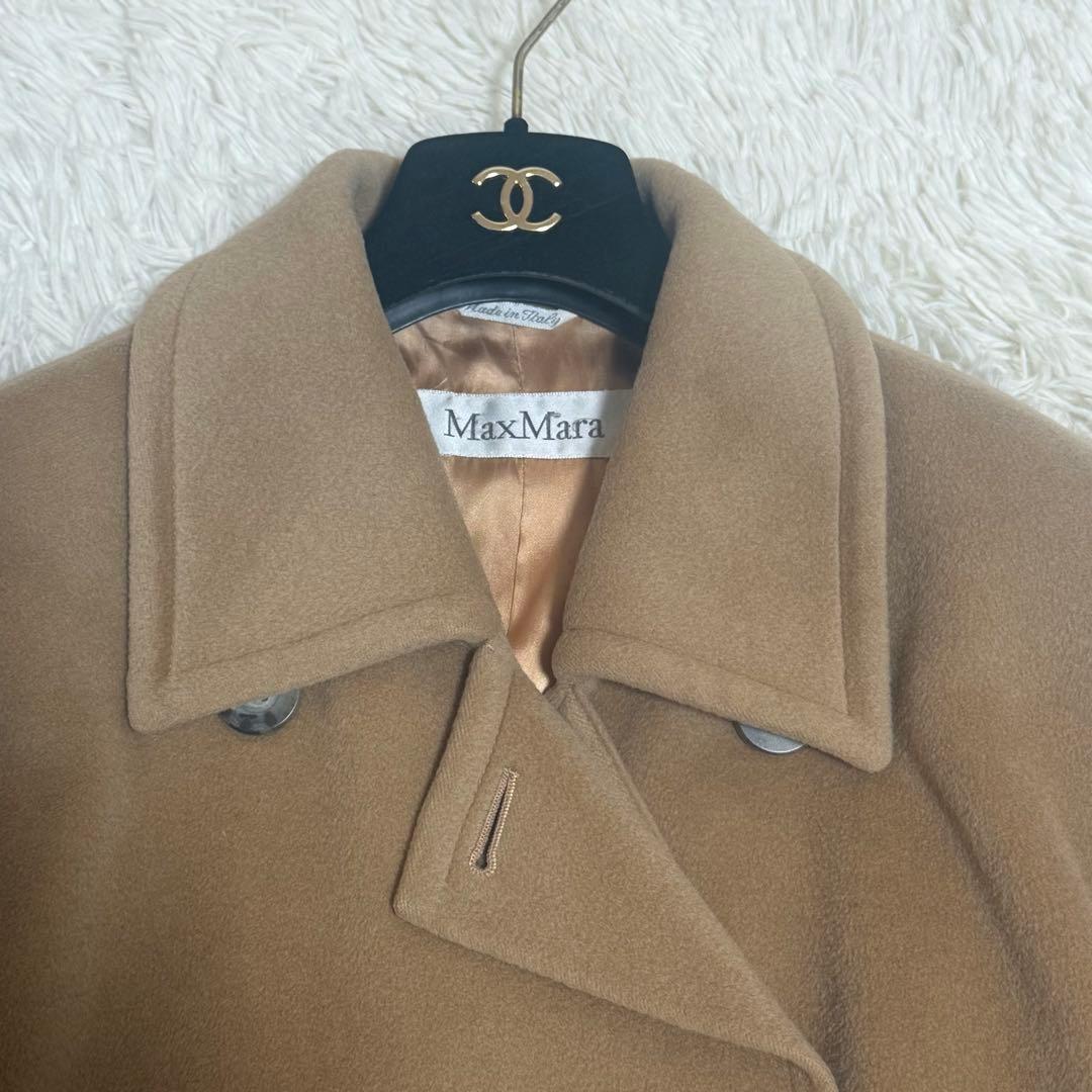最高級白タグ/ラナウール✨マックスマーラ コート キャメル 40 ダブルブレスト