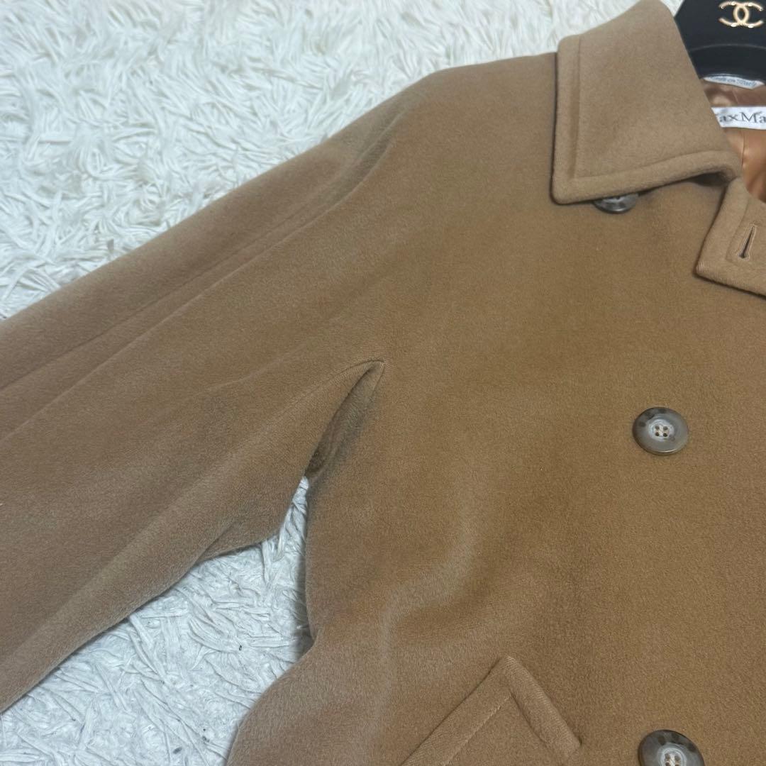 最高級白タグ/ラナウール✨マックスマーラ コート キャメル 40 ダブルブレスト