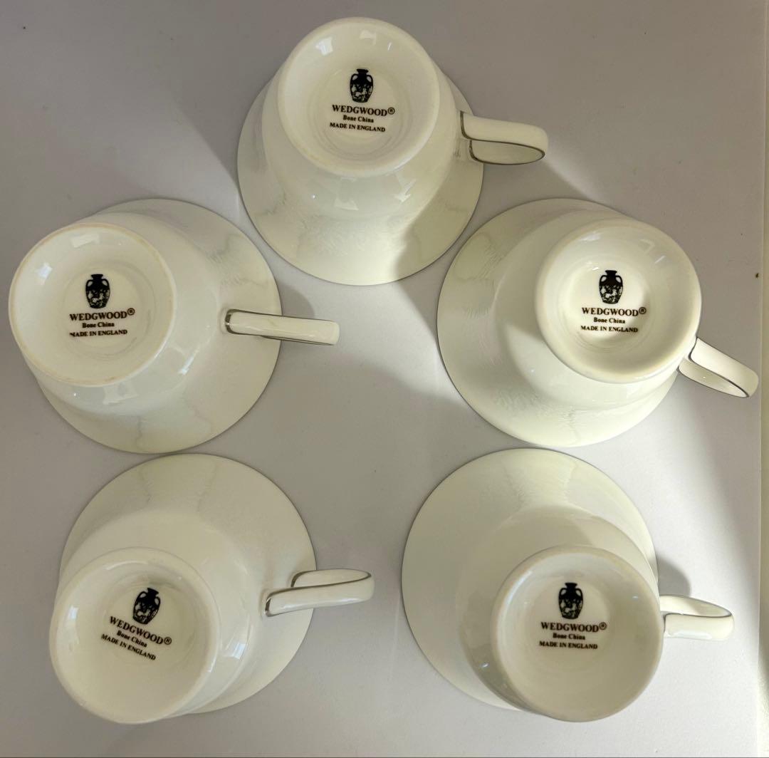 【希少】ウェッジウッド シルバーアーミン トリオ5組