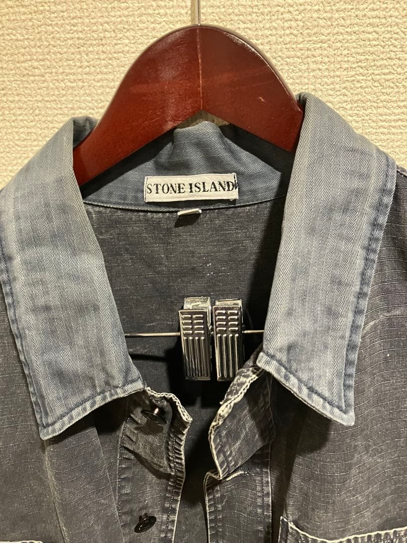 80'sストーンアイランド カーペンタージャケット グリーンエッジ/カバーオール