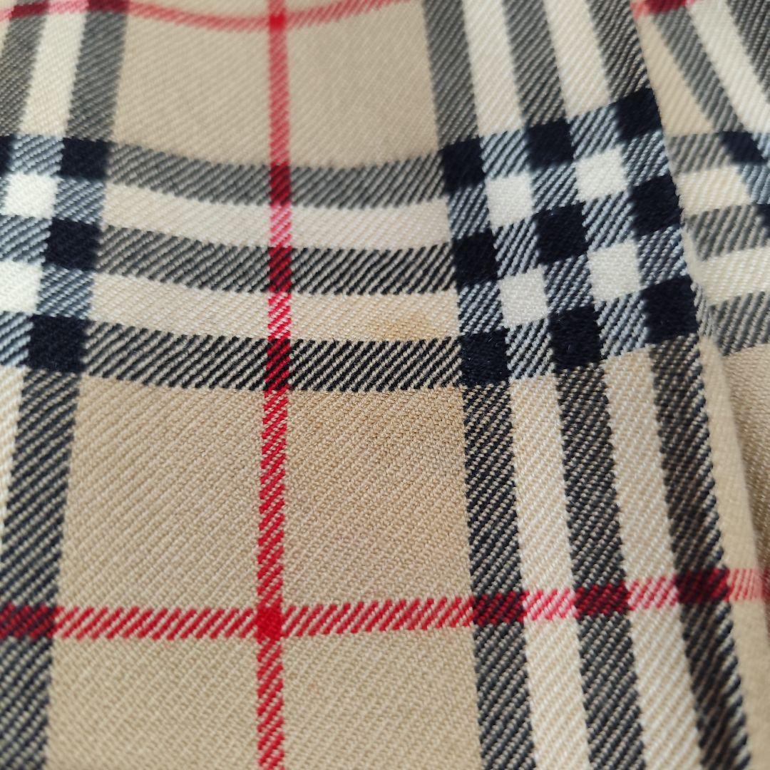 バーバリー ロンドン ノバチェック ベルト バックプリーツミニスカート 36