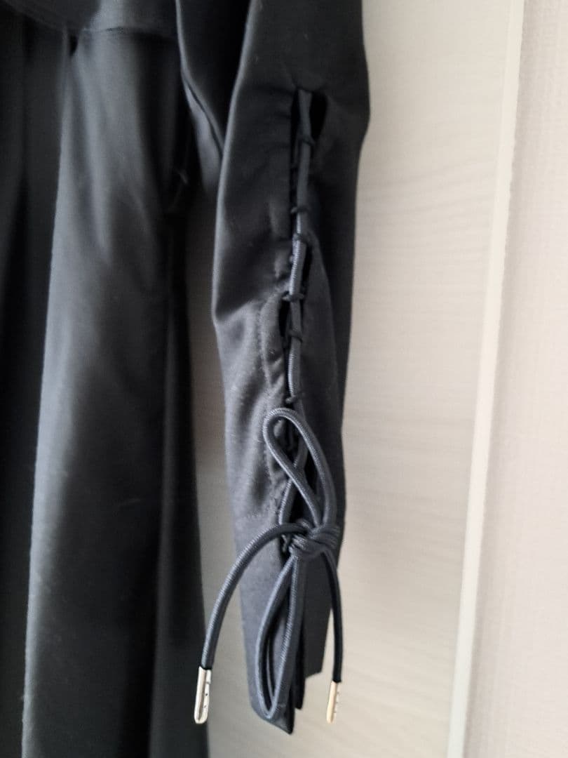 a*n様 HARE ハレ レースアップスリーブ ジップアップワンピース ベルト付