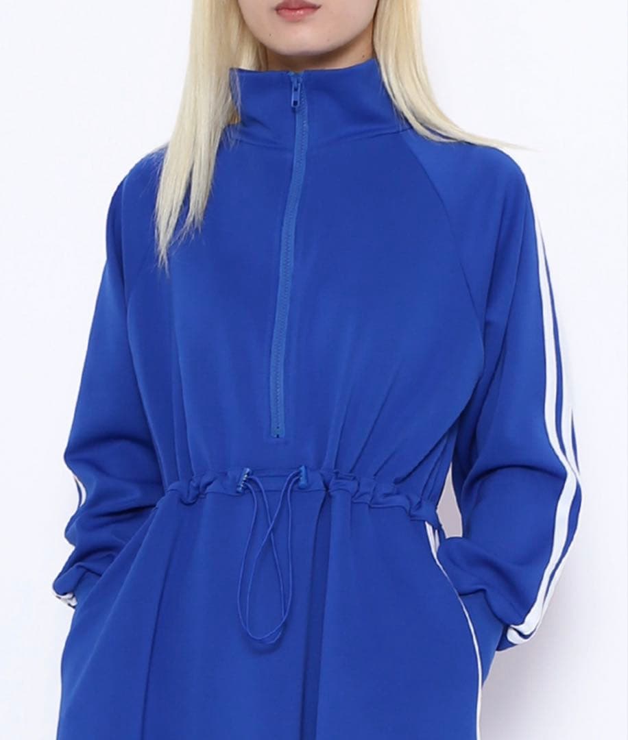 PUNYUS トラックジャージワンピ　ブルー