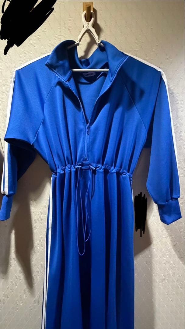 PUNYUS トラックジャージワンピ　ブルー