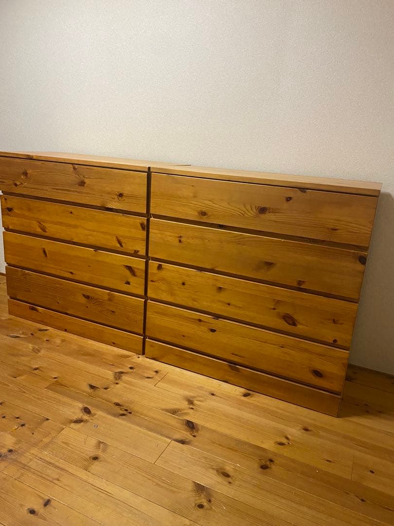 2個セット　無印良品 パイン材 4段チェスト　京都府京田辺市