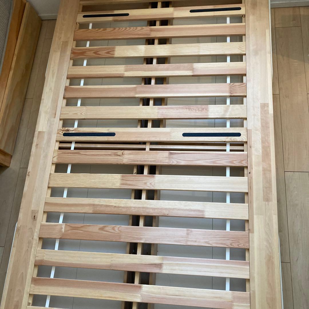 【5月以内限定】セミダブル　ベットフレーム収納付き　（IKEA MANDAL）