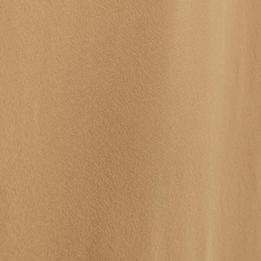 R8SK56 色無地 スコッチガード 家紋 橘 落ち着いた黄土色 シルク 着物