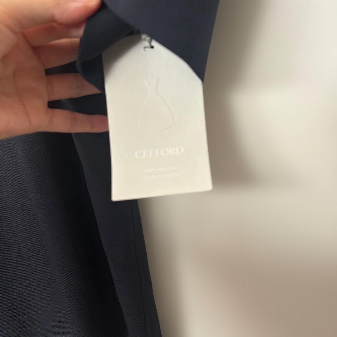 未使用　セルフォード　襟付きワンピース　ネイビー