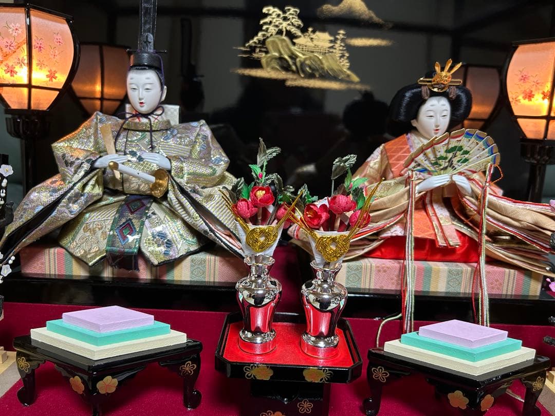 【美品】極上特選三月雛人形　親王飾り　壽誠作　『丹秀雛』　ガラスケース入り