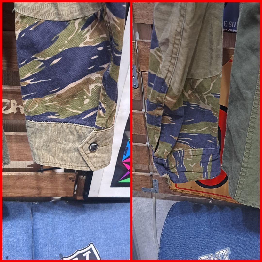 定価7.7万　1piu1uguale3 ミリタリー　リメイク　コンバットシャツ
